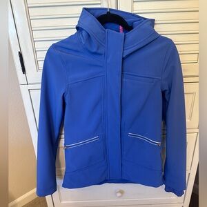 Ivivva by Lululemon Girls Fleece Lined Raincoat Size 12 Barely Worn EUC